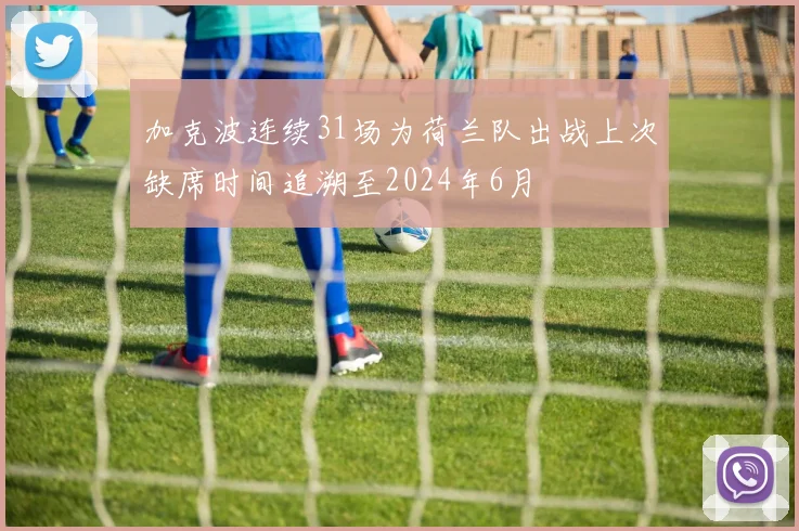 加克波连续31场为荷兰队出战上次缺席时间追溯至2024年6月